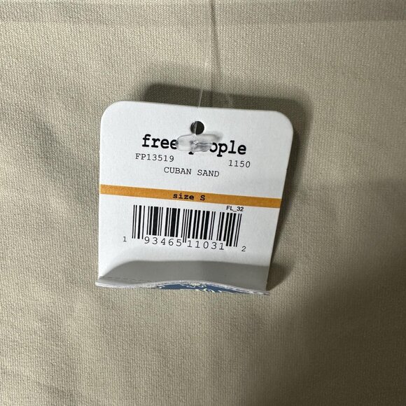 Free People Bodysuit Womens Small Cuban Sand Square Neck Long Sleeve Intimately - Picture 3 of 7